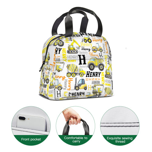 Personalized Custom Name Construction Backpack - Gift For Kids