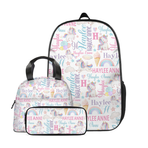 Free Shipping✈️Personalized Rainbow Unicorn Name Custom Backpack