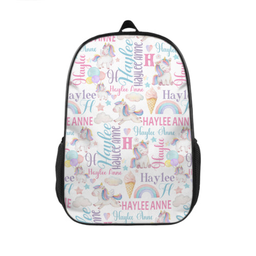 Free Shipping✈️Personalized Rainbow Unicorn Name Custom Backpack