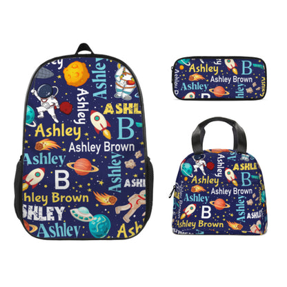 Free Shipping✈️Personalized Space Theme Backpack with Name Gift for Children