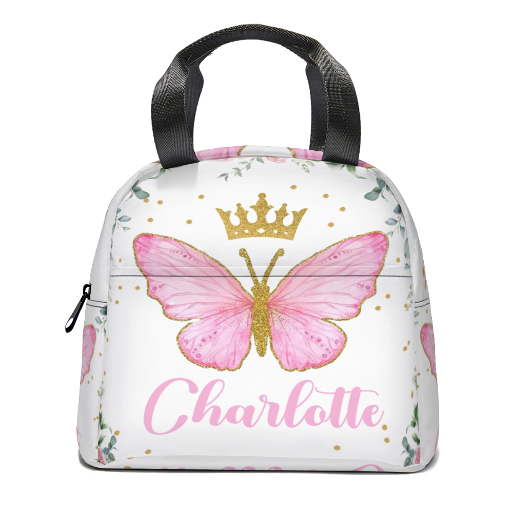 Personalized Custom Baby Girl Backpack - Baby Girl Name Butterfly Receiving Backpack