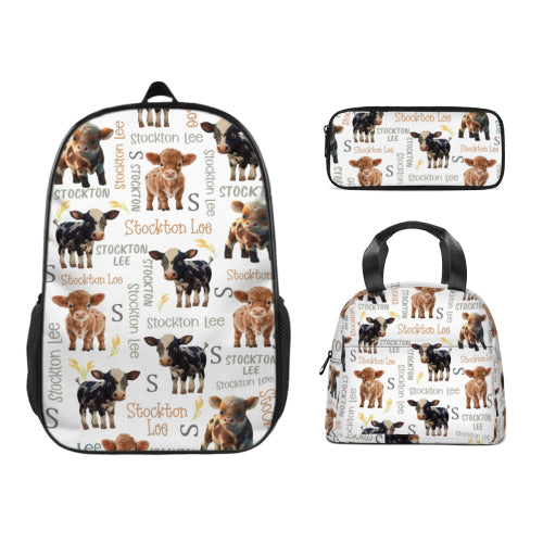 Personalized Name Custom Cow Baby Backpack