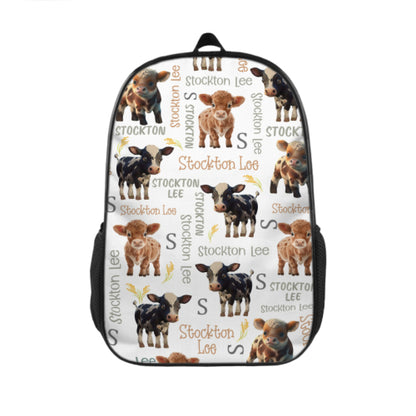 Personalized Name Custom Cow Baby Backpack