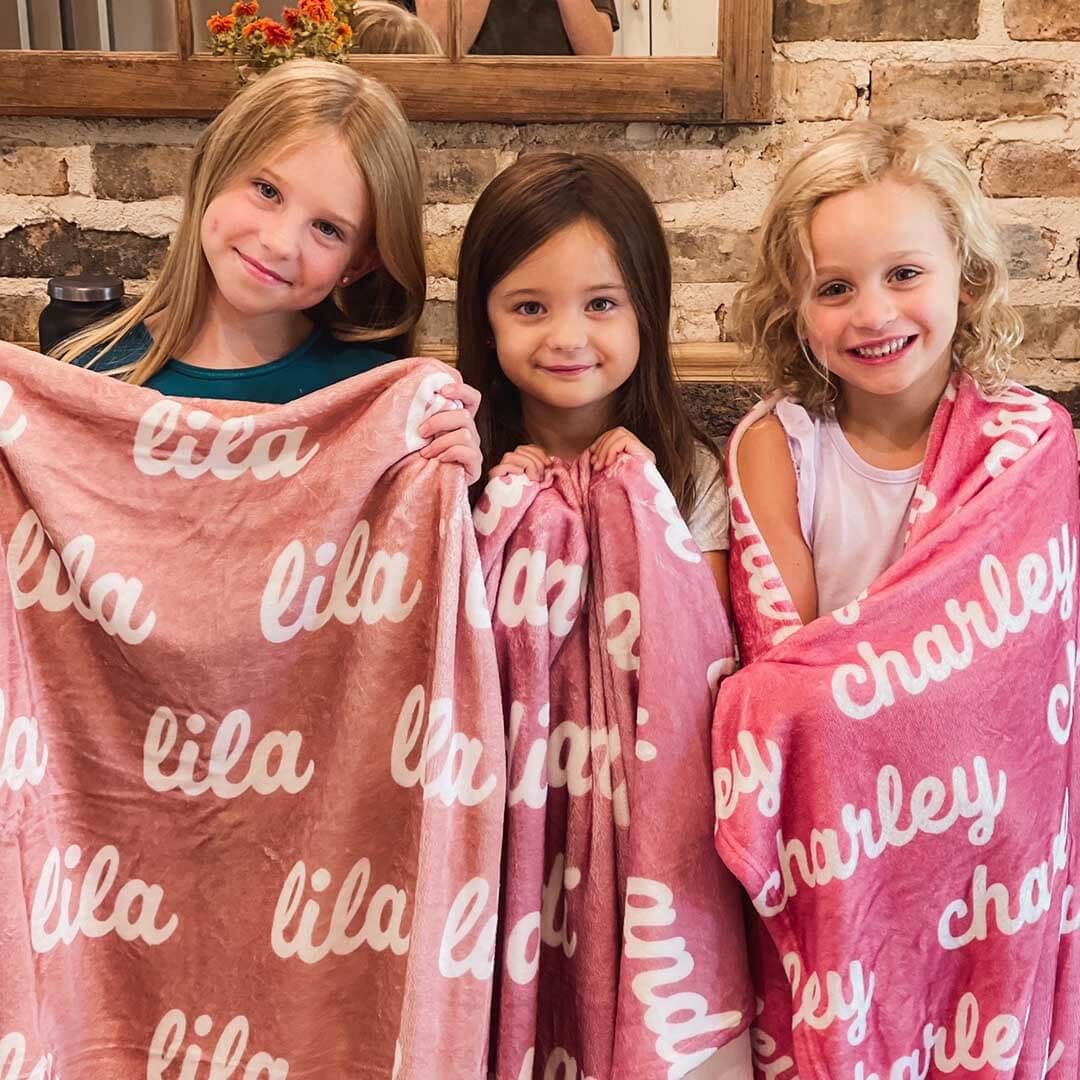 Personalized Name Blanket for Baby Family Kids Friends