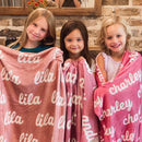 Personalized Name Blanket for Baby Family Kids Friends