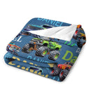 Personalized Blue Off-Road Truck Blanket