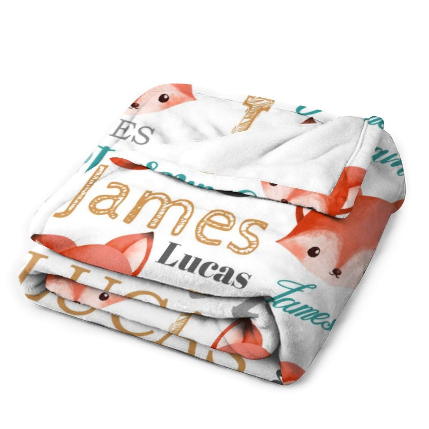 Free Shipping✈️Custom Baby Blanket Personalized Baby Blankets for Boys and Girls-fox Animal blanket