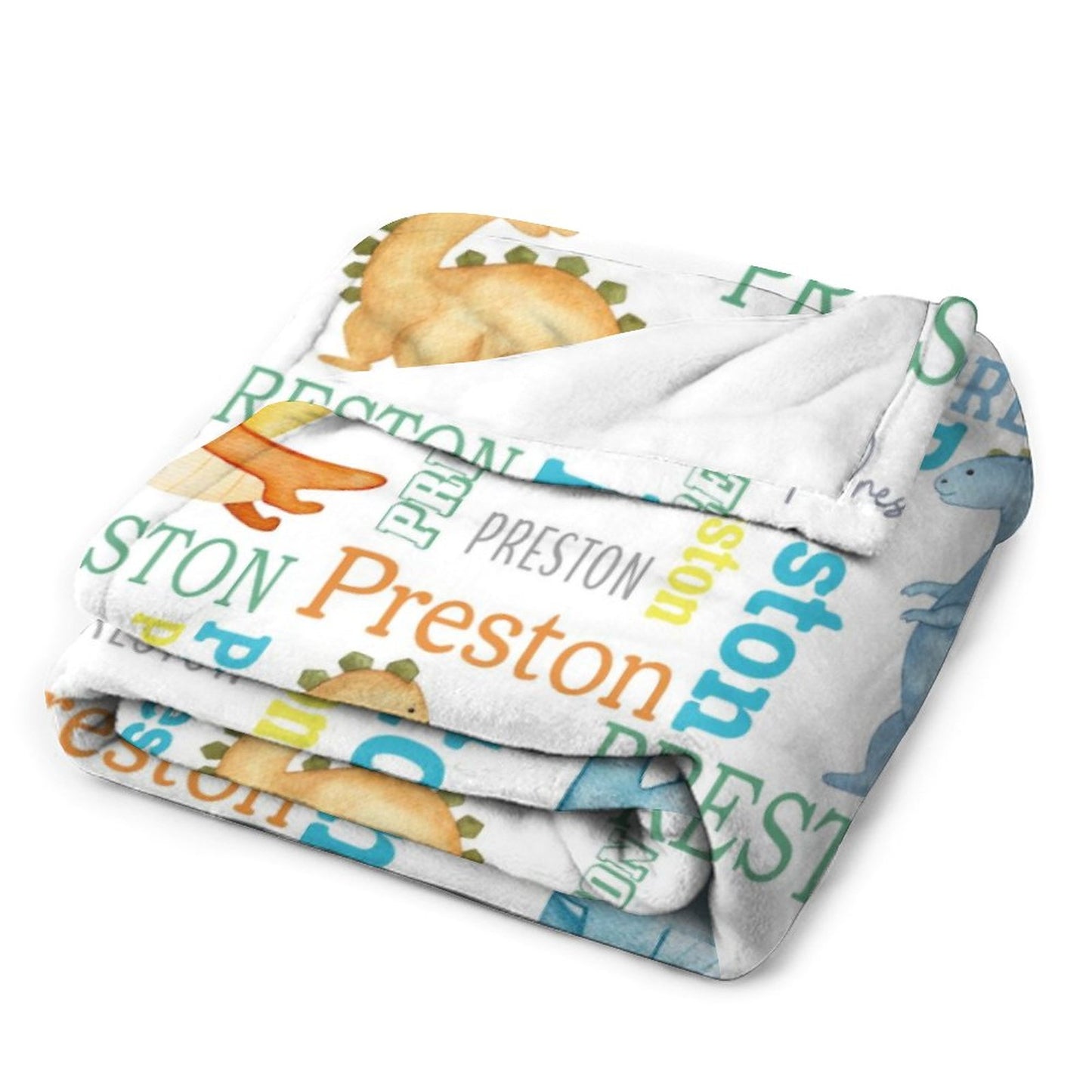 Free Shipping✈️Personalized Baby Name blanket-Baby Dinosaur