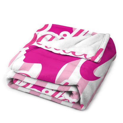 Free Shipping✈️Personalized Name Custom Pink Girl Blanket