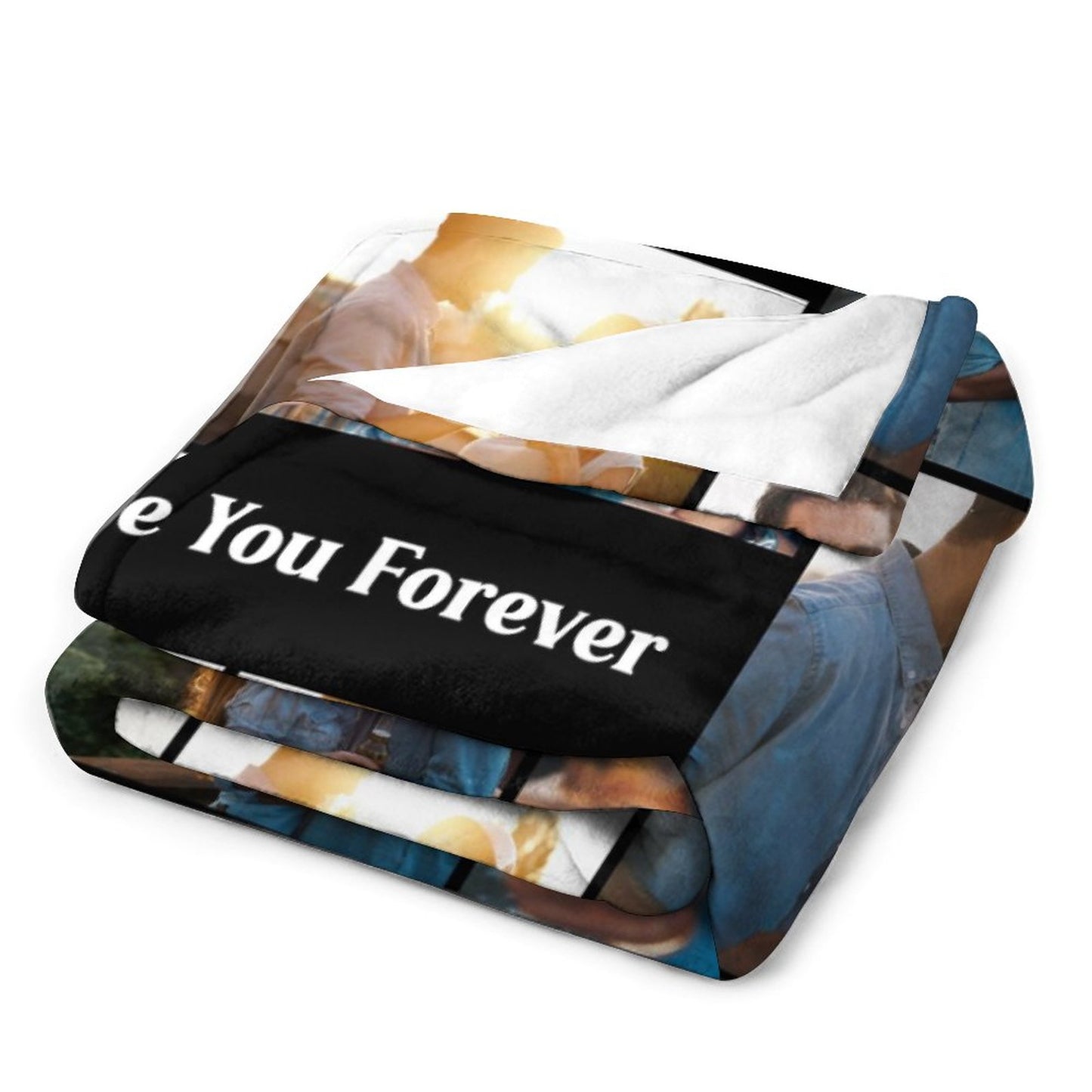 Free Shipping✈️Personalized Photo Text Custom Blanket - For Family Parents Couple