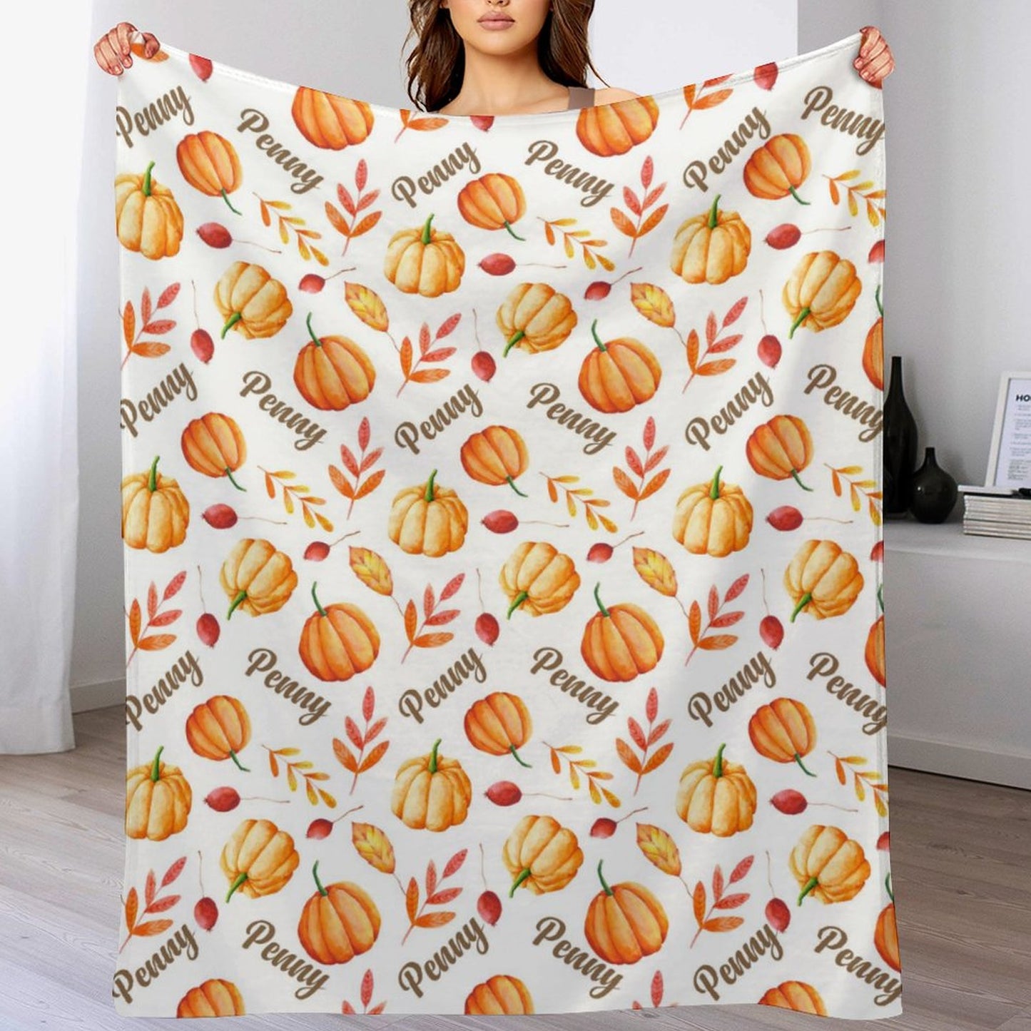 Livraison gratuite✈️Fall Pumpkin Swaddle Personnaliser la couverture pour bébé