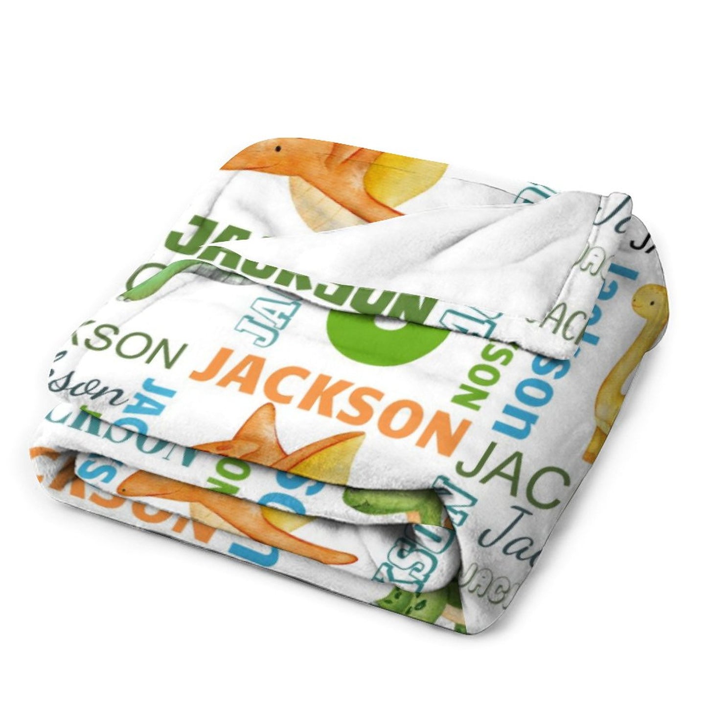 Free Shipping✈️Dinosaur Custom Name Blanket-Personalized Baby Blanket