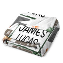 Personalized Baby Blankets With Name - Be Brave Little One, Small Animal Forest Blanket