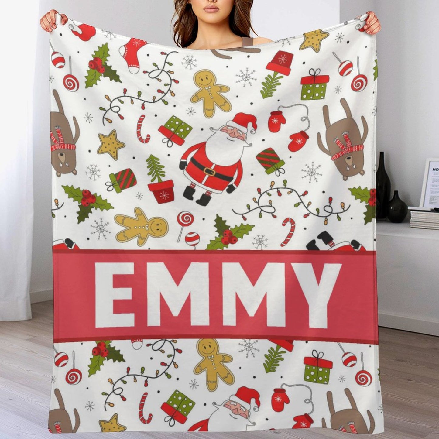 Free Shipping✈️Personalized Kids Christmas Baby Blanket with name