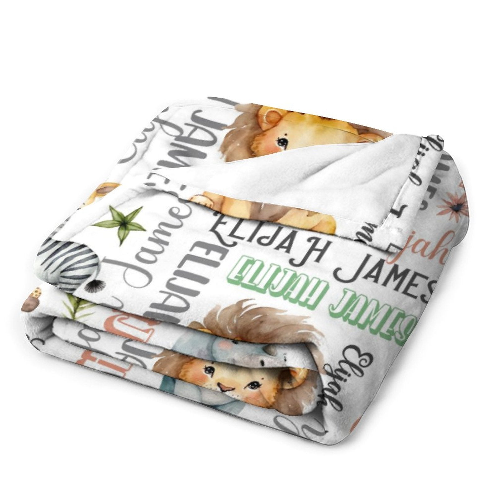 Personalized Forest Animal Blanket