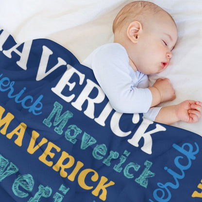 Free Shipping✈️Personalized Name Blanket - Baby Shower and Newborn Baby Gift