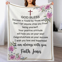 Personalized Name Custom Blanket - God Bless - Gifts for Kids