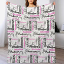 Personalized Gymnastics Blanket, Custom Girl Name