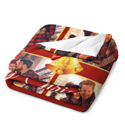 Free Shipping✈️Custom Photo Merry Christmas Blanket For Family