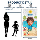 Custom Photo Playful Kids On The Beach Summer Vacation- Personalized Beach Towel