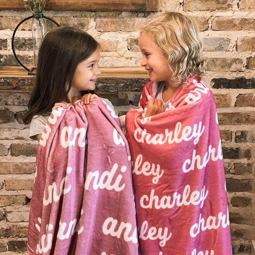 Personalized Name Blanket for Baby Family Kids Friends