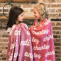 Personalized Name Blanket for Baby Family Kids Friends