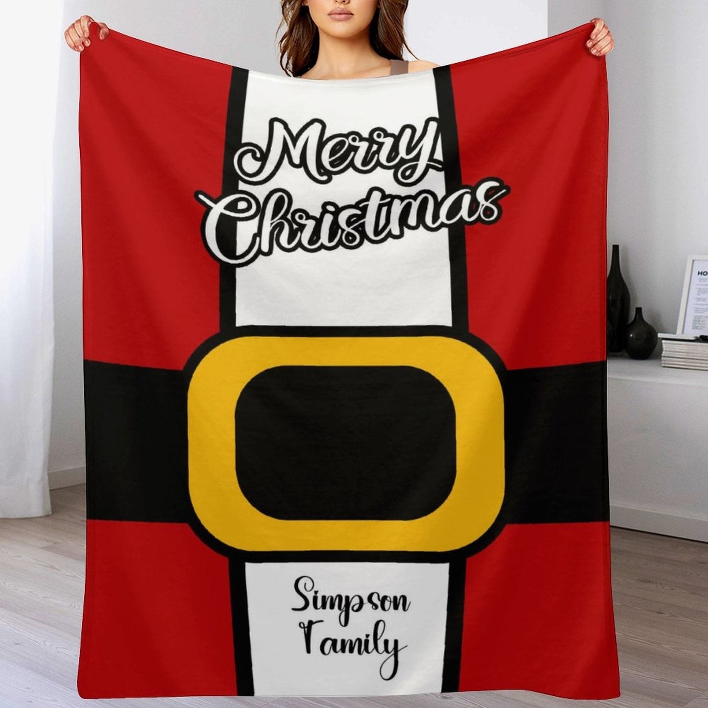 Free Shipping✈️Personalized Christmas Santa Name Blanket-Funny Christmas Gift