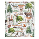 Personalized Woodland Forest Baby Name Blanket