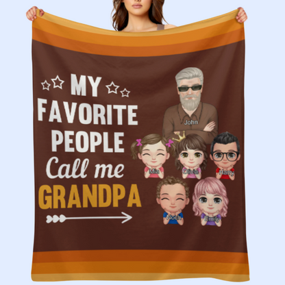 Ils m'appellent grand-père - couverture personnalisée - cadeau pour papa, cadeau pour grand-père 