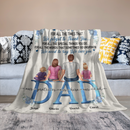 Dad - We Love You - Personalized Blanket - Birthday, Father's Day Gift For Dad, Father, Grandpa, Husband