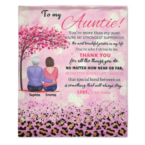 You're More Than My Aunt - Personalized Blanket - Birthday Gift For Auntie, Aunt