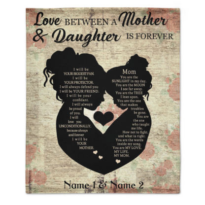 Love Between A Mother & Daughter Is Forever - Mother's Day Blanket