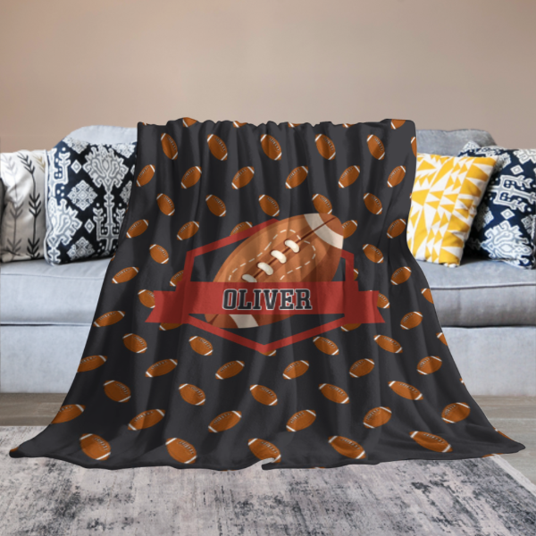 Custom Name Sporty Fun Blanket - Gift for Sports Lover