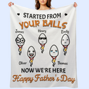 Je t'aime papa - Couverture personnalisée pour la famille - Fête des pères, cadeau d'anniversaire pour papa 