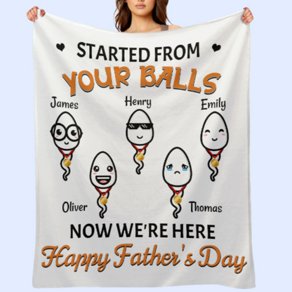 I Love You Dad - Family Personalized Blanket - Father's Day, Birthday Gift For Dad