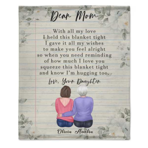 Dear Mom - Personalized Blanket - Birthday, Mother's Day Gift For Mom, Mother