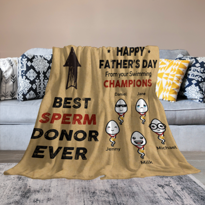 De vos champions de natation Happy Father's Day - Cadeau pour papa, cadeau pour la fête des pères - Couverture personnalisée 