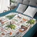 Personalized Woodland Forest Baby Name Blanket