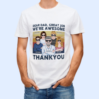 Cher papa Great Job - T-shirt unisexe personnalisé - Cadeau pour papa