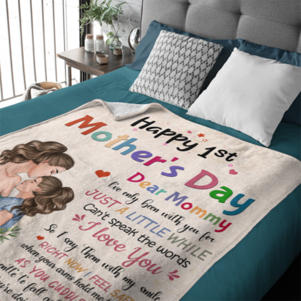 Dear Mommy Happy 1St Mother's Day - Personalized Blanket