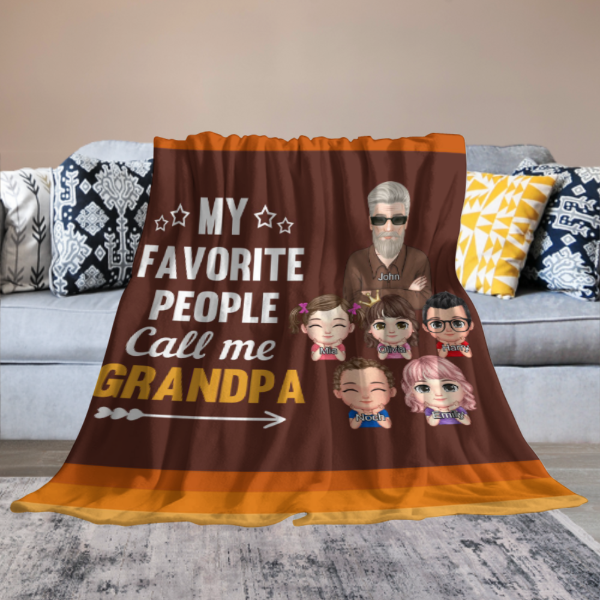 Ils m'appellent grand-père - couverture personnalisée - cadeau pour papa, cadeau pour grand-père 