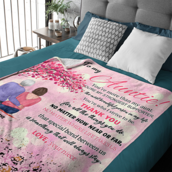 You're More Than My Aunt - Personalized Blanket - Birthday Gift For Auntie, Aunt