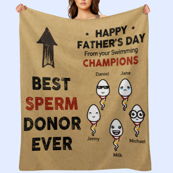 De vos champions de natation Happy Father's Day - Cadeau pour papa, cadeau pour la fête des pères - Couverture personnalisée 