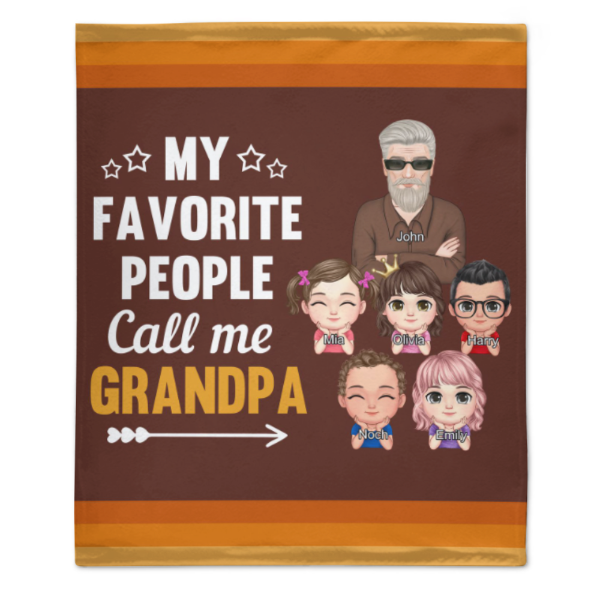 Ils m'appellent grand-père - couverture personnalisée - cadeau pour papa, cadeau pour grand-père 