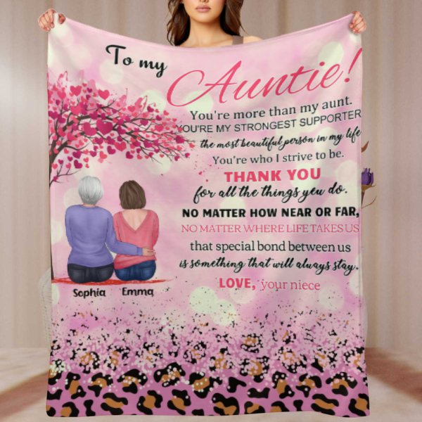 You're More Than My Aunt - Personalized Blanket - Birthday Gift For Auntie, Aunt