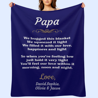 Couverture cadeau personnalisée cher papa pour papa 