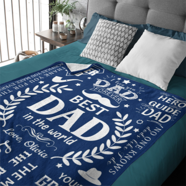 Best Dad in the World Blankets For Daddy Gifts