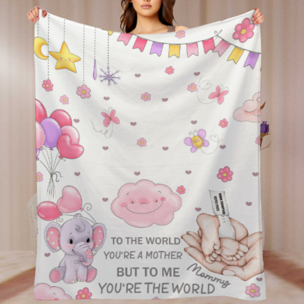 To The World You Are A Mother - Personalized Blanket