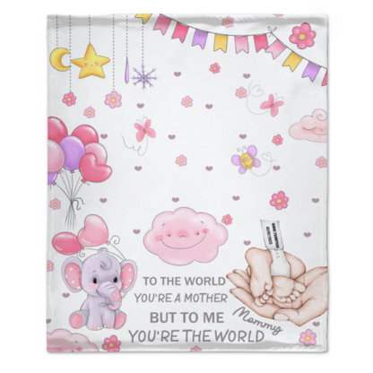 To The World You Are A Mother - Personalized Blanket