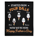 Je t'aime papa - Couverture personnalisée pour la famille - Fête des pères, cadeau d'anniversaire pour papa 